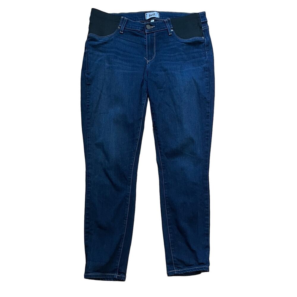 Paige Maternity Verdugo Ankle Skinny Jeans 31 Dark Wash